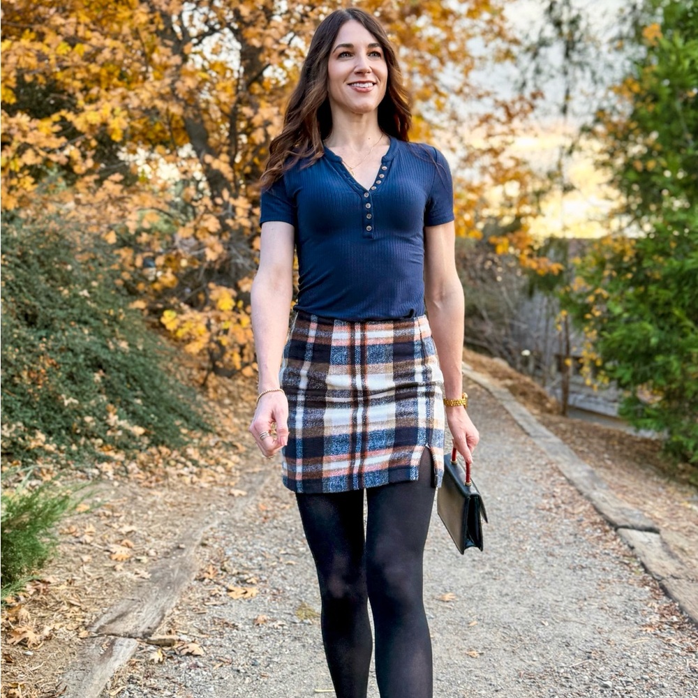 Plaid Mini Skirt - Like New